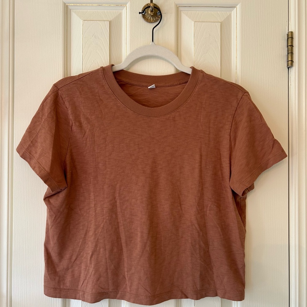 Uniqlo Tan Short Sleeve Women's Tee